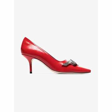 red Countach Court 70 leather pumps