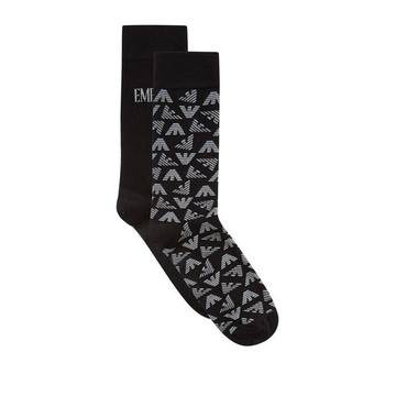 Stretch Cotton Logo Socks (Pack of 2)