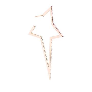 Rose Gold Large Star Hoop Single Earring