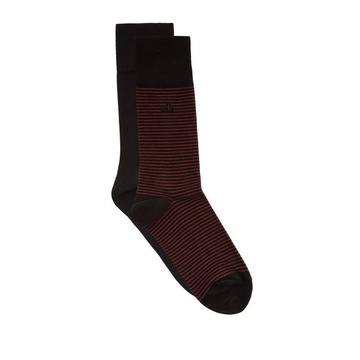 Stripe and Solid Socks (Pack of 2)