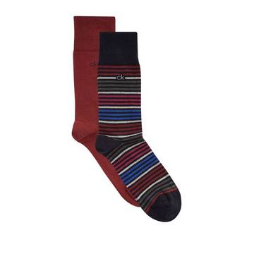 Stripe and Solid Socks (Pack of 2)