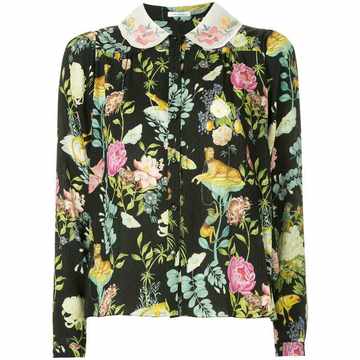 floral peter pan-collar shirt