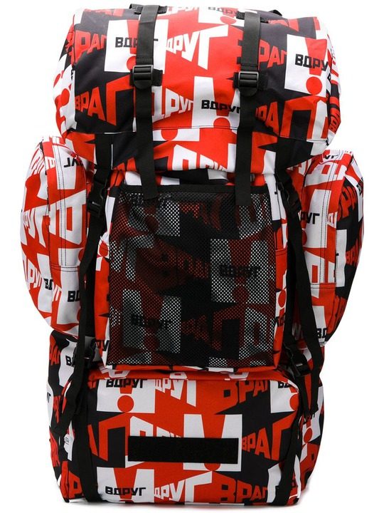 large graphic print backpack展示图