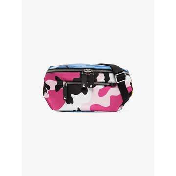 Multicoloured camo belt bag