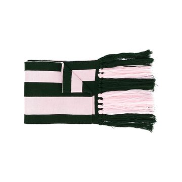 logo striped scarf