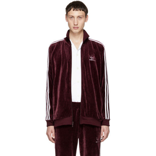 Maroon Velour BB Track Jacket展示图