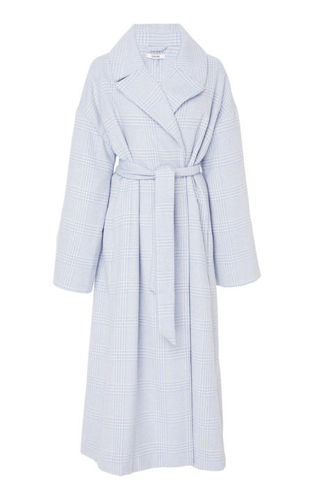 Woodside Belted Gingham Wool-Blend Felt Coat展示图