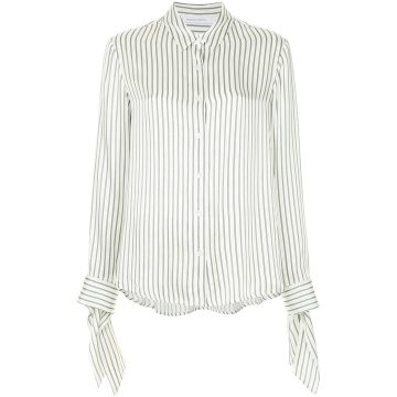 Silk Cuff Shirt Fine Stripe