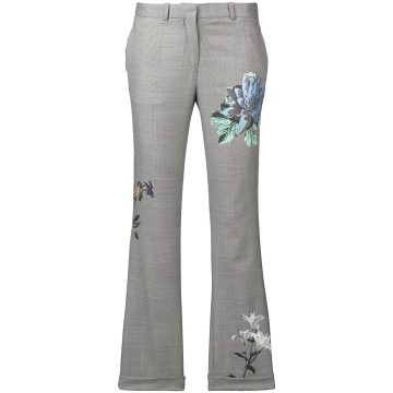 floral print tailored trousers