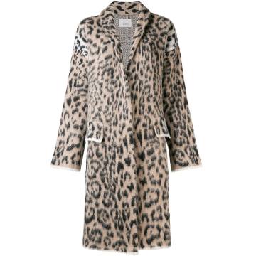 leopard printed coat
