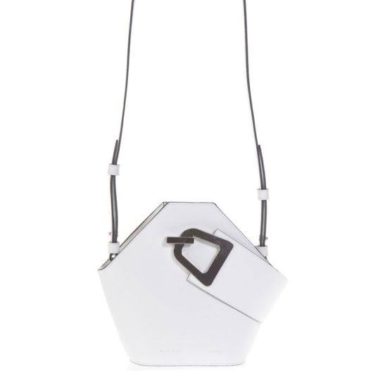 DANSE LENTE Mini White Johnny Leather Bag展示图