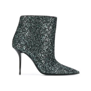 glittered ankle boots