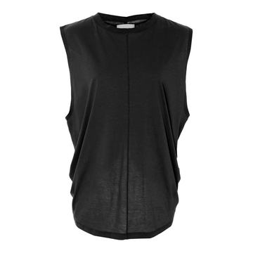 Pleated Back Cotton Muscle Tank