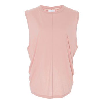 Pleated Back Cotton Muscle Tank