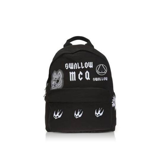 Mcq Alexander Mcqueen Sponsorship Black Nylon Women's Backpack W/ Badges展示图