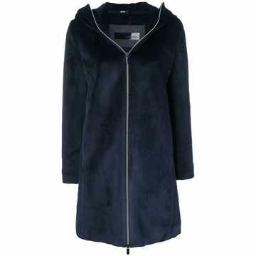 hooded zipped coat