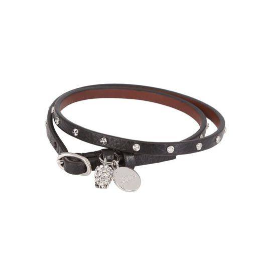 Alexander Mcqueen Triple Wrap Studded Skull Bracelet展示图