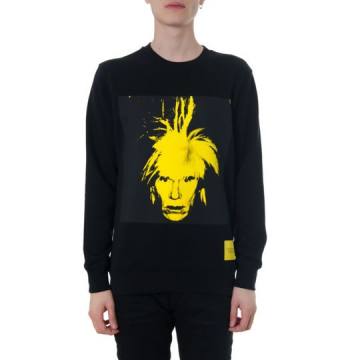 Calvin Klein Black Andy Warhol Portrait Sweatshirt In Cotton