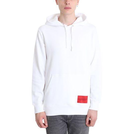 Calvin Klein White Cotton Hoodie展示图