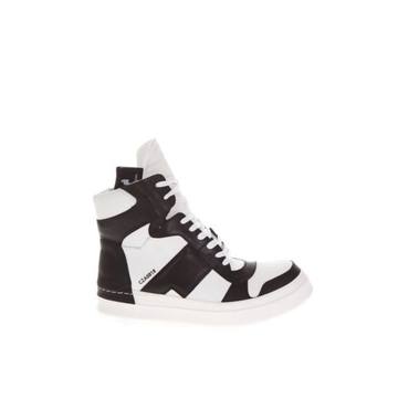 Cinzia Araia High-top Sneakers In Black And White Leather