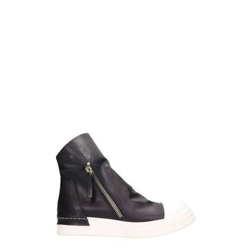 Cinzia Araia Slip On Black Leather Sneakers