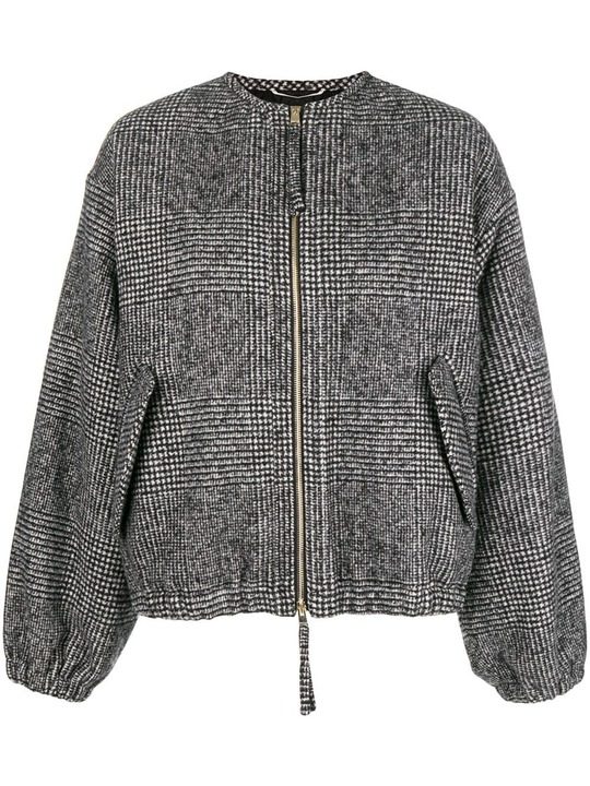 houndstooth bomber jacket展示图