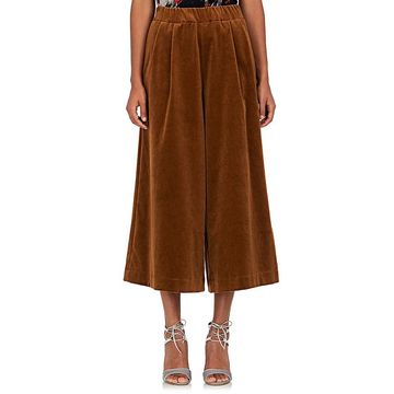 Stretch-Cotton Velvet Culottes