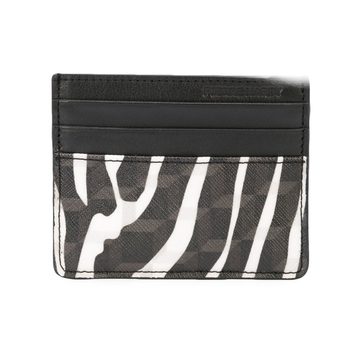 zebra printed canvas cardholder