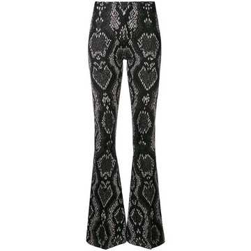 snake jacquard effect trousers