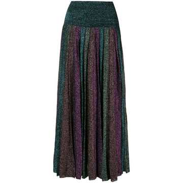 lurex pleated skirt