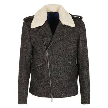 Paolo Pecora Fur Collar Biker Jacket