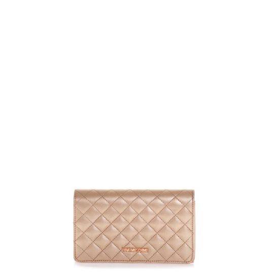 Love Moschino Copper Color Quilted Faux Leather Bag展示图