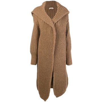 concealed fastening knitted coat