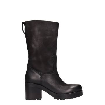 Strategia Black Leather Boots