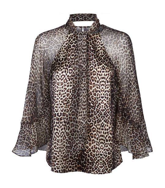 Matilda Silk Cheetah Print Blouse展示图