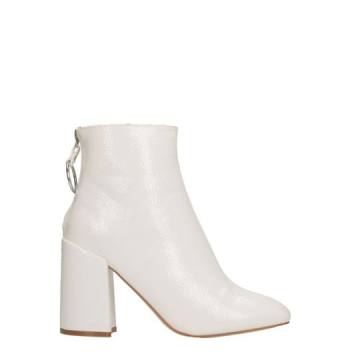 Steve Madden Posed Patent White Leather Bootie