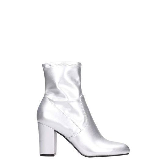 Steve Madden Actual Silver Faux Leather Bootie展示图