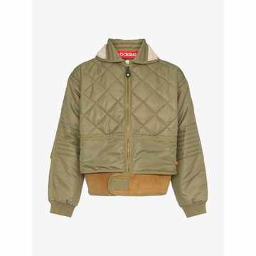 Cosmo shearling collar quilted bomber jacket