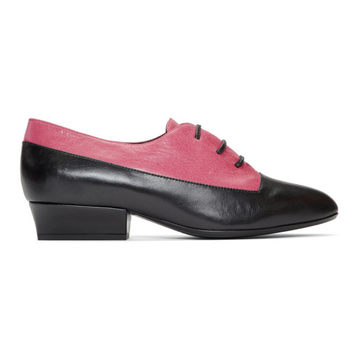 Pink & Black Colorblock Oxfords