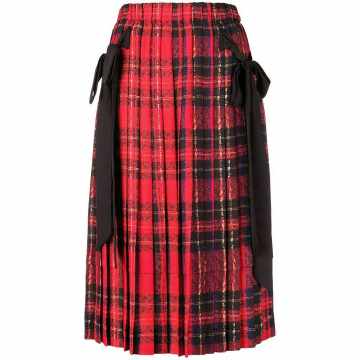 pleated bow skirt