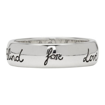 Silver 'Blind For Love' Ring