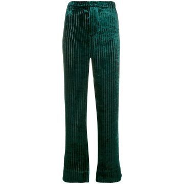 high waisted piping trousers