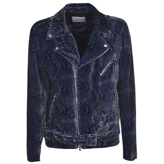 Route Des Garden Snake Print Biker Jacket展示图