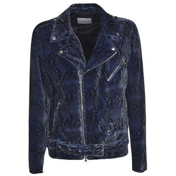 Route Des Garden Snake Print Biker Jacket