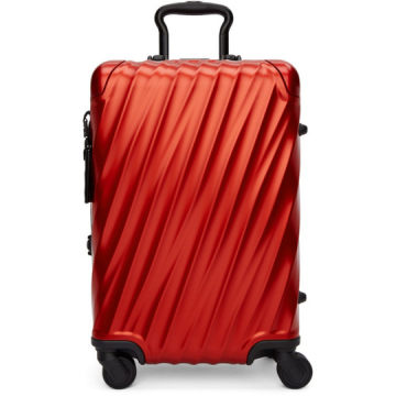 Red Aluminium International Carry-On Suitcase