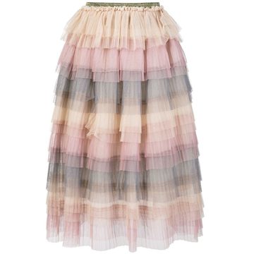 high-waisted tiered skirt