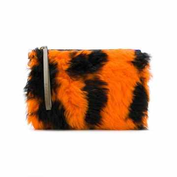 shearling pouch bag