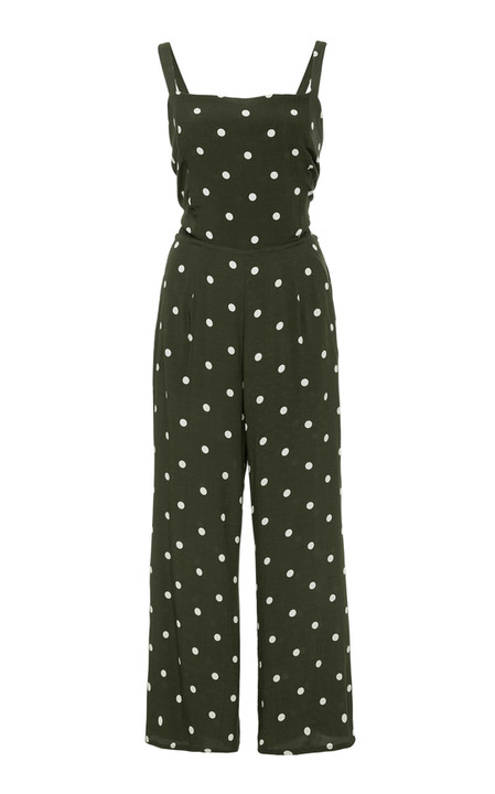 Playa Cropped Polka Dot Jumpsuit展示图