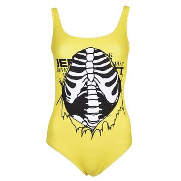 Jeremy Scott Skeleton Print Swimsuit