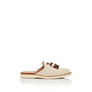Youssefo Flat Quilted Canvas Mules